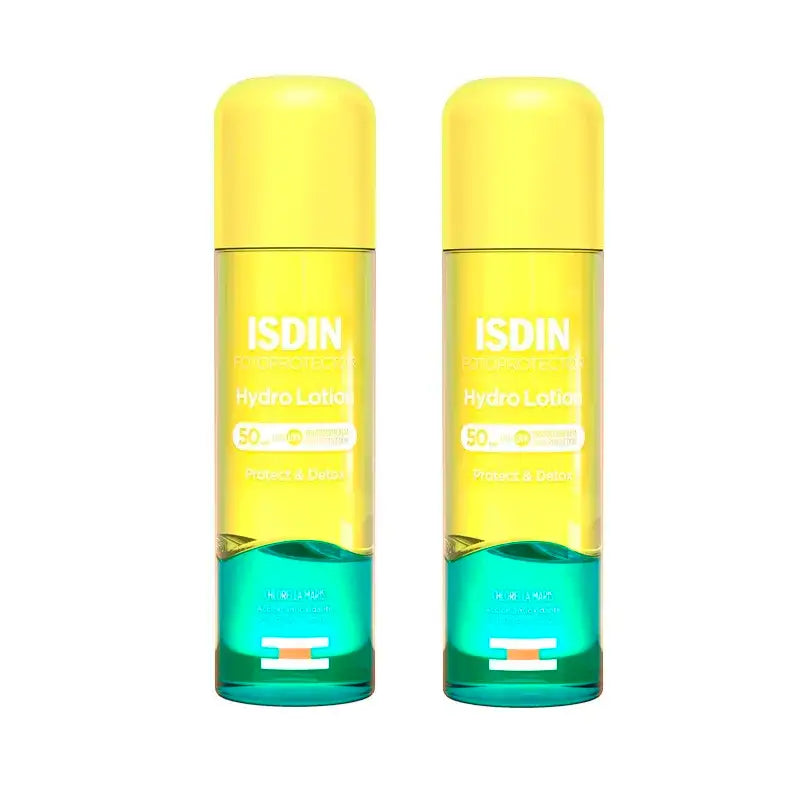 Isdin Fotoprotector Hydrolotion SPF 50+ Biphasic Sunscreen, Pack 2 x 200 ml