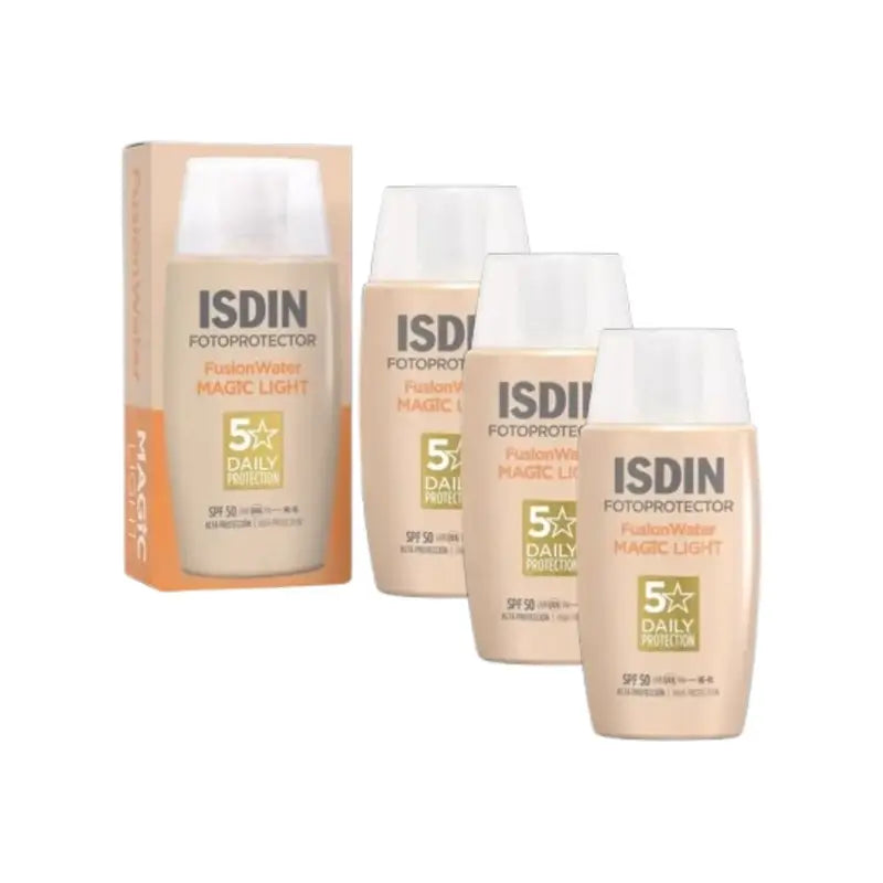 Isdin Fotoprotector Fusion Water Colour Light Spf 50, 3X50 Ml