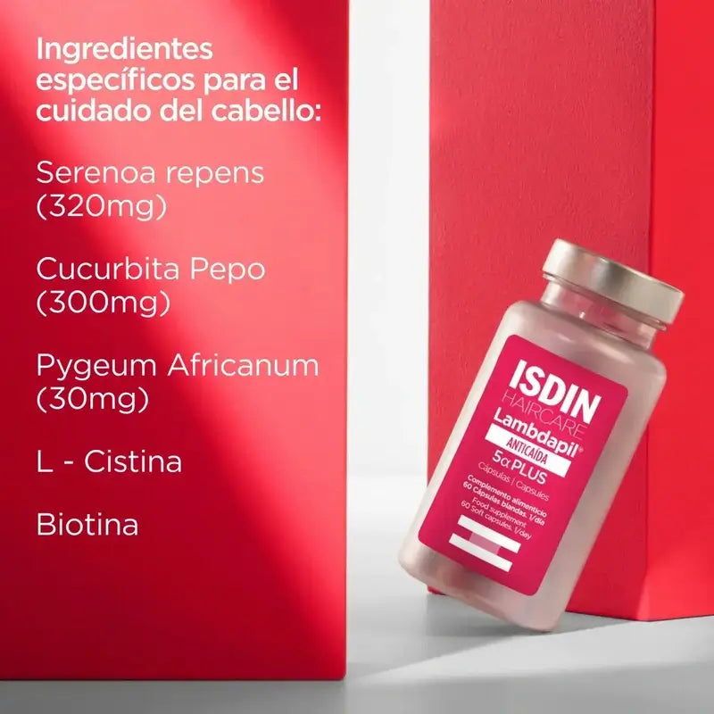 Isdin Lambdapil 5 Alfa Plus Capsules, Pack 3 x 60 Unités