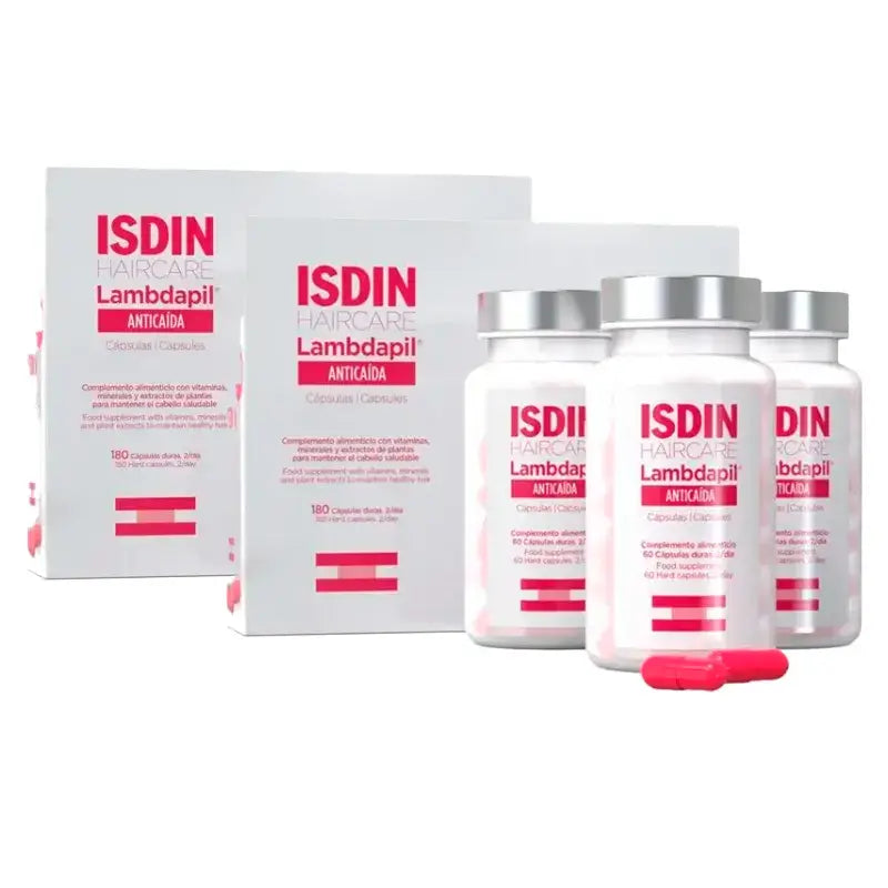 Isdin Lambdapil Anticaida Capsules, Pack 2 x 180 Unités