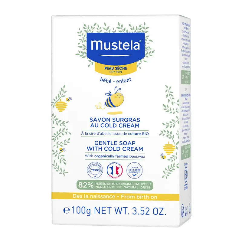Mustela Baby Superfat Cold Cream Soap Bar, 100g