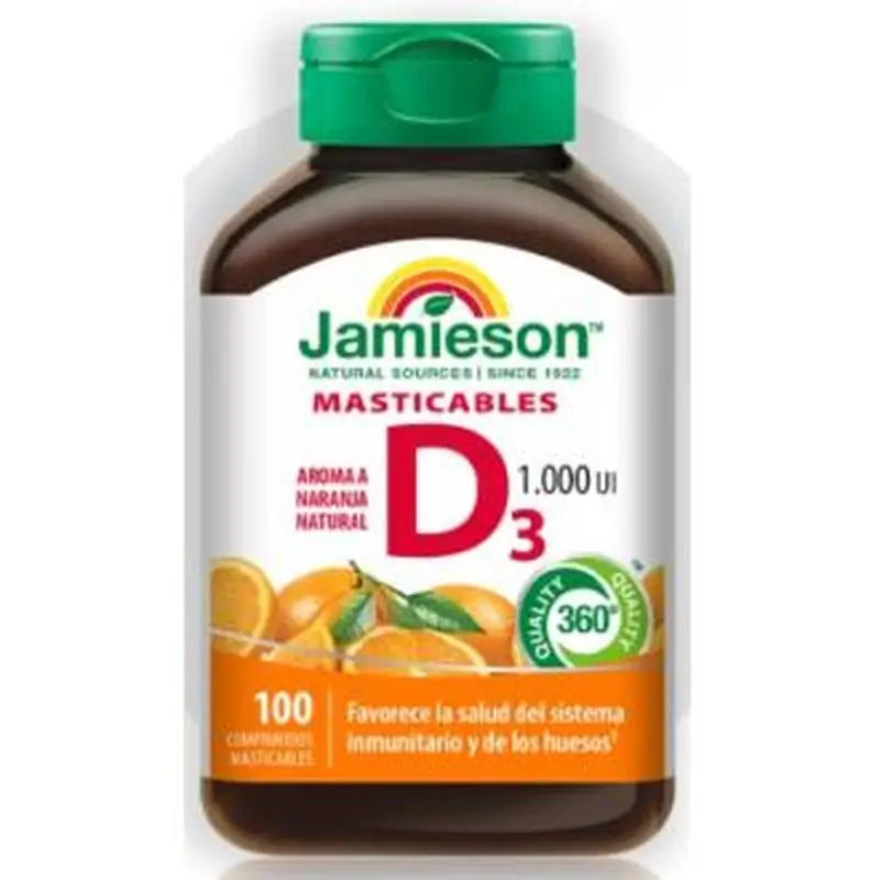 Jamieson Vitamin D3 Chewable 1000Ui , 100 tablets
