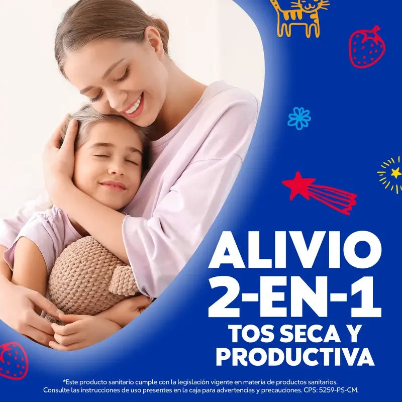 Vicks Formula Natura sirop contre la toux pour enfants miel fraise, 140 ml