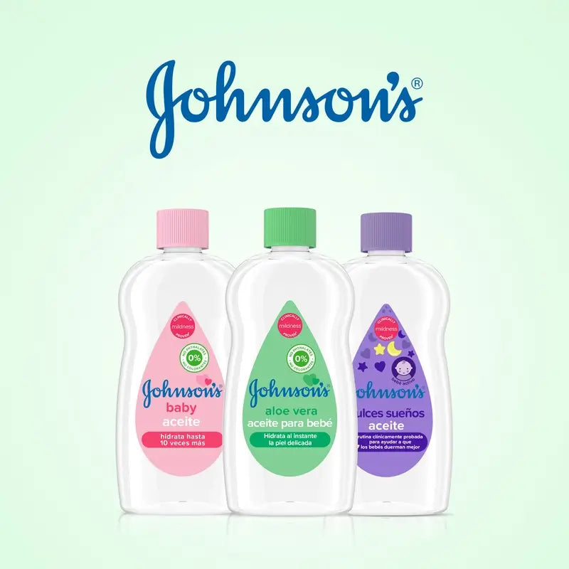 Johnson's Baby Aloe Vera Oil, Hydrate et nourrit instantanément, 300ml