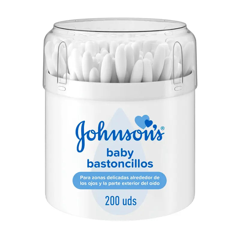 Johnson'S Baby Baby Swabs with 100% Pure Cotton Ends, 1 x 200 Swabs