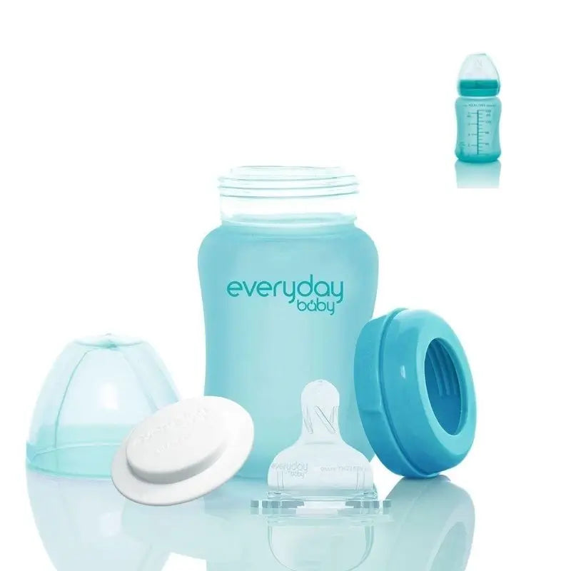 Joykids Bouteille en verre 150 ml Turquoise Thermos Everyday Baby
