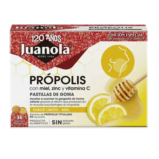 Juanola Propolis Miel Citron 72Gr, 36 unités