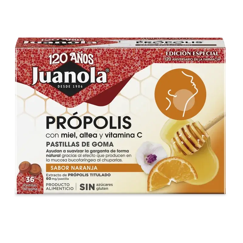 Juanola Propolis Orange 72Gr, 36 unités