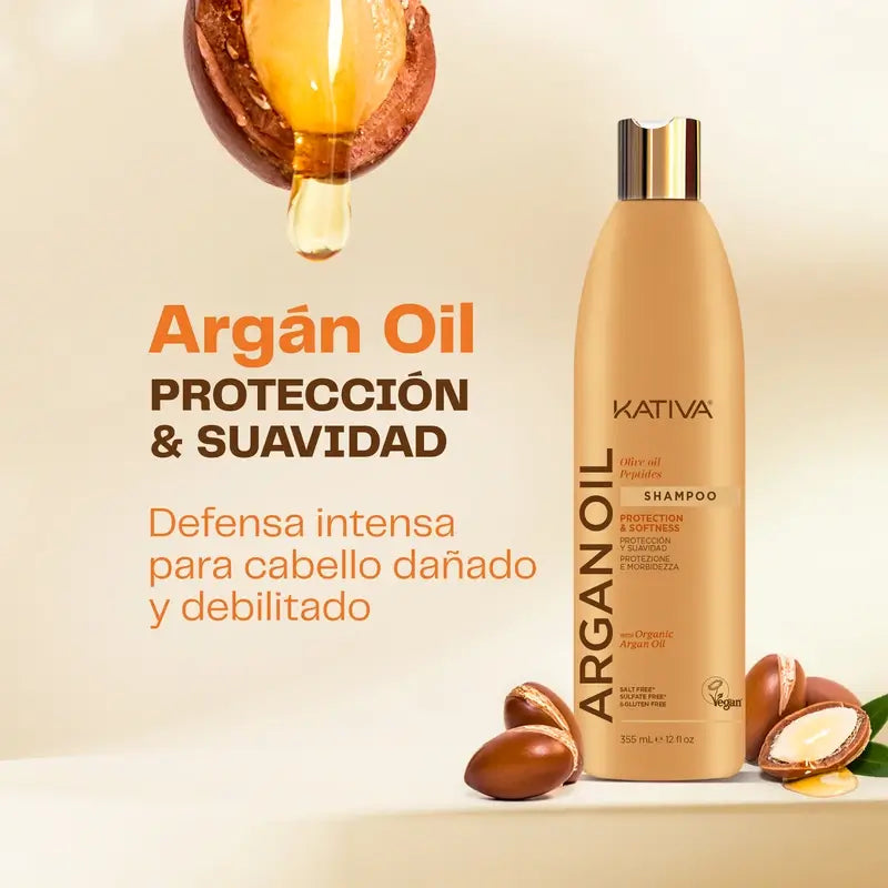Kativa Argan Olive Peptides Shampooing , 355 ml