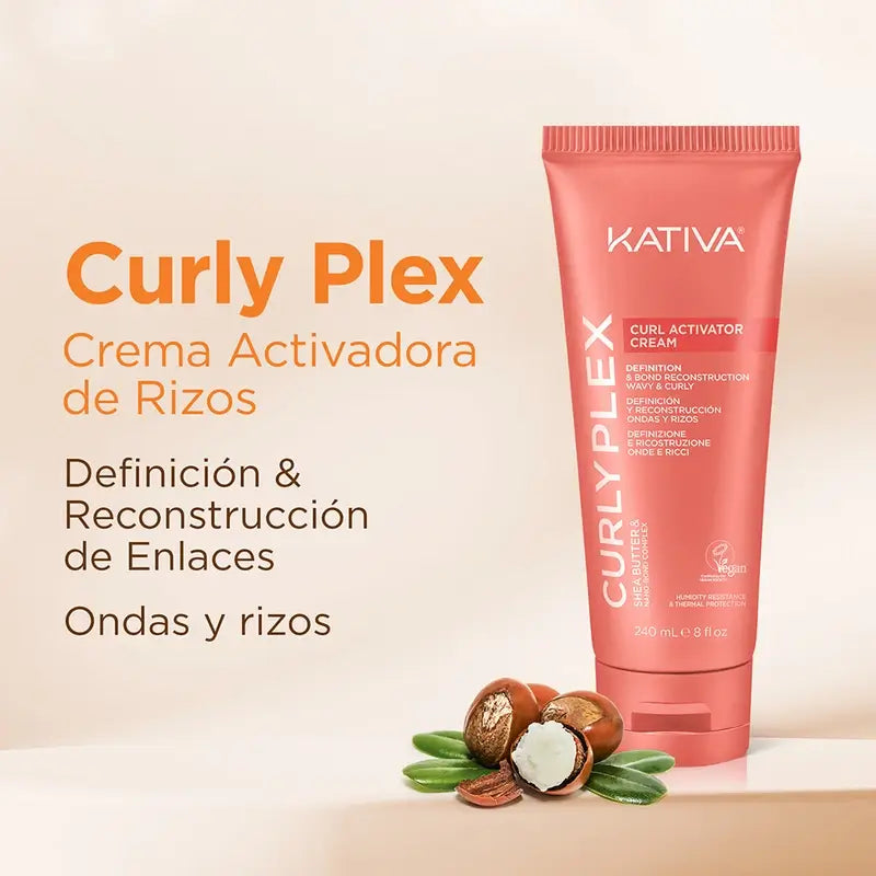 Kativa Curly Plex Crème activatrice de boucles, 240 ml