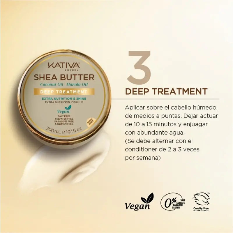 Kativa Karite Masque à la noix de coco et au marula, 300 ml