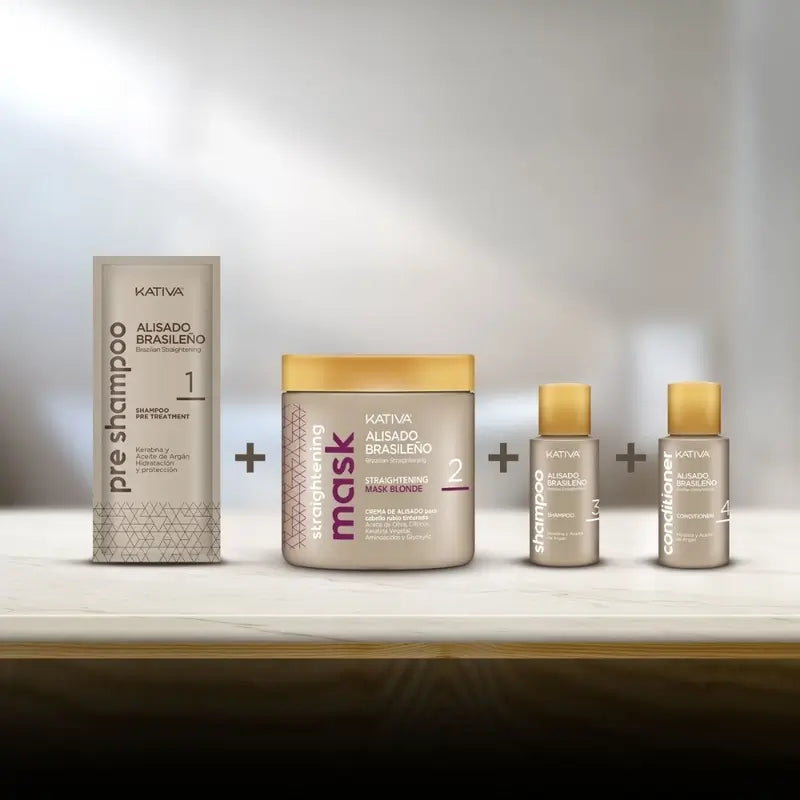 Kativa Kit de lissage brésilien Cheveux blonds Veg, 1 pc.