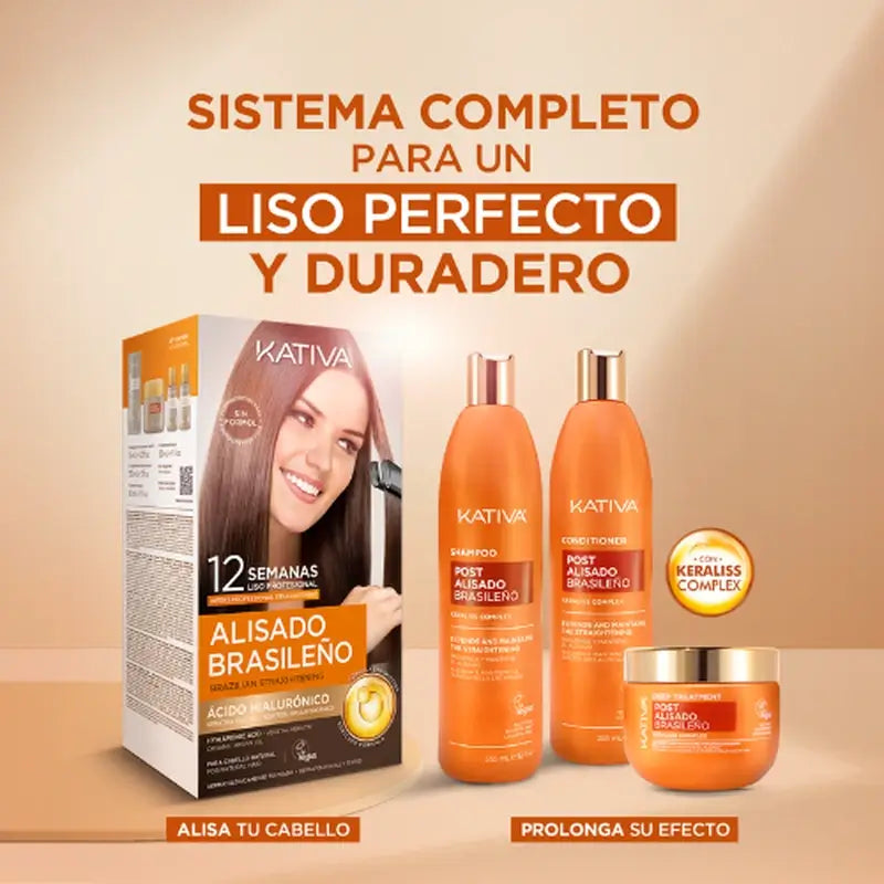 Kativa Post Kit de lissage brésilien, 2 pièces