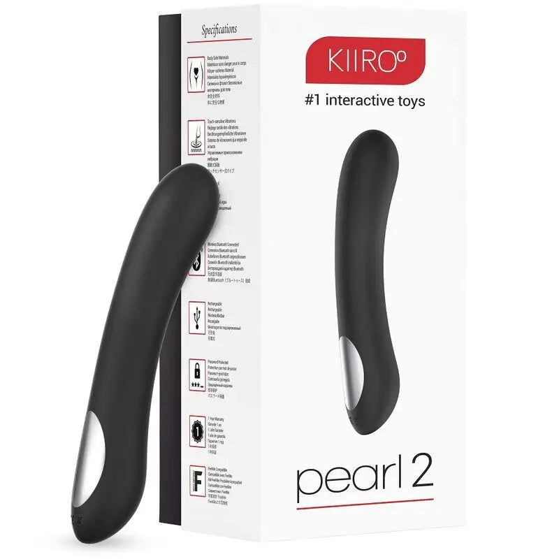 Kiiroo Pearl 2 Teledildonic Advanced G-Spot Vibrator Noir