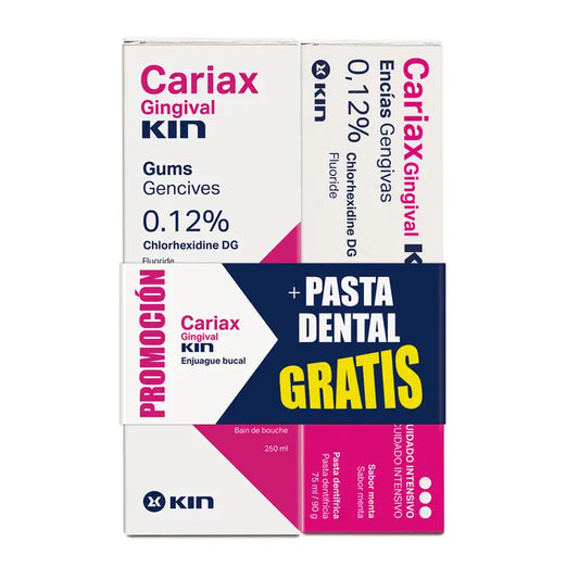Kin Cariax Gingival Rinse 250 ml + Paste 75 ml