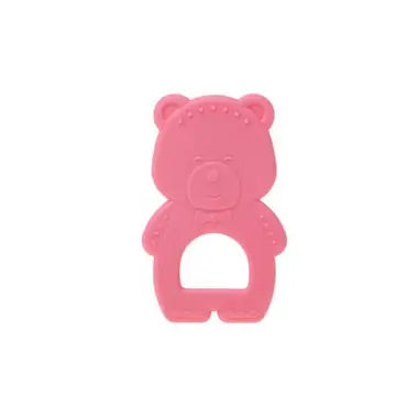 Kiokids Teether Teddy Bear Pink +3 M