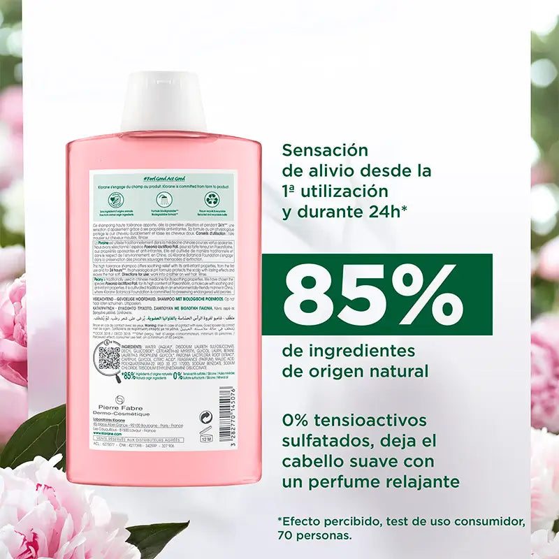 Klorane Shampooing à la pivoine bio 400 ml