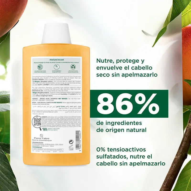 Klorane Shampooing à la mangue 400 ml