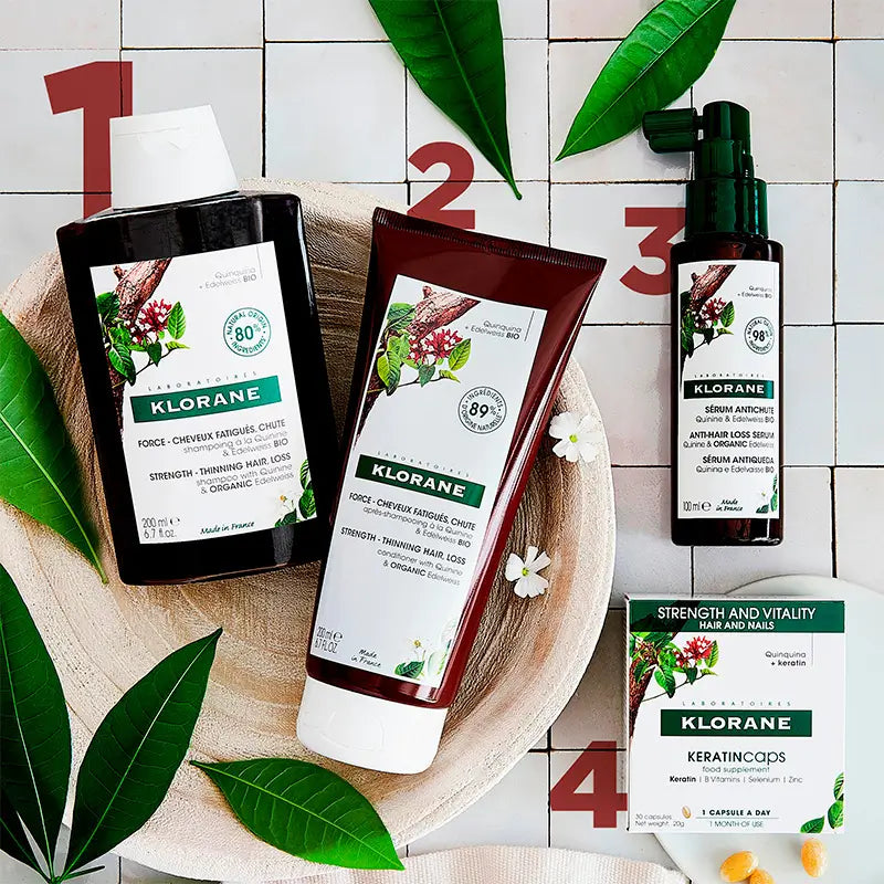 Klorane Duo Pack Shampooing à la quinine avec vitamines B, 2X400 ml