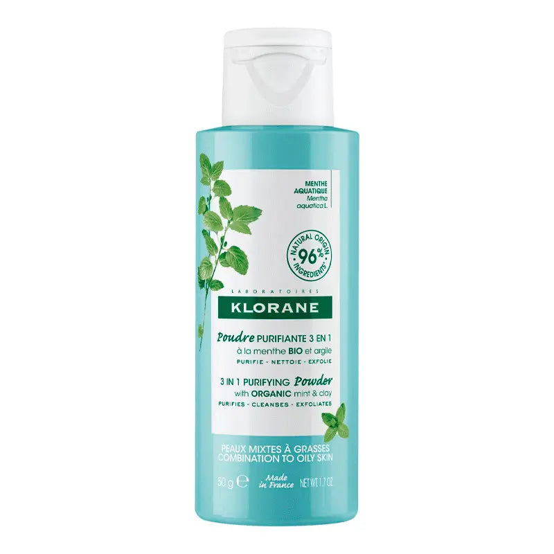 Klorane 3 In 1 Purifying Powder with Organic Aquatic Mint 50 g