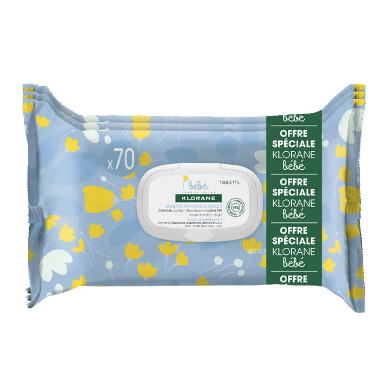 Klorane Baby Wipes Pack 3X70 units