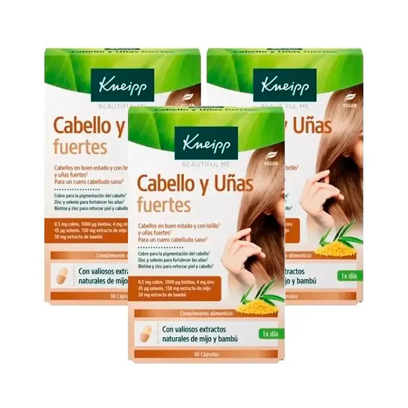 Kneipp Strong Hair and Nails, Pack 3 x 30 Capsules