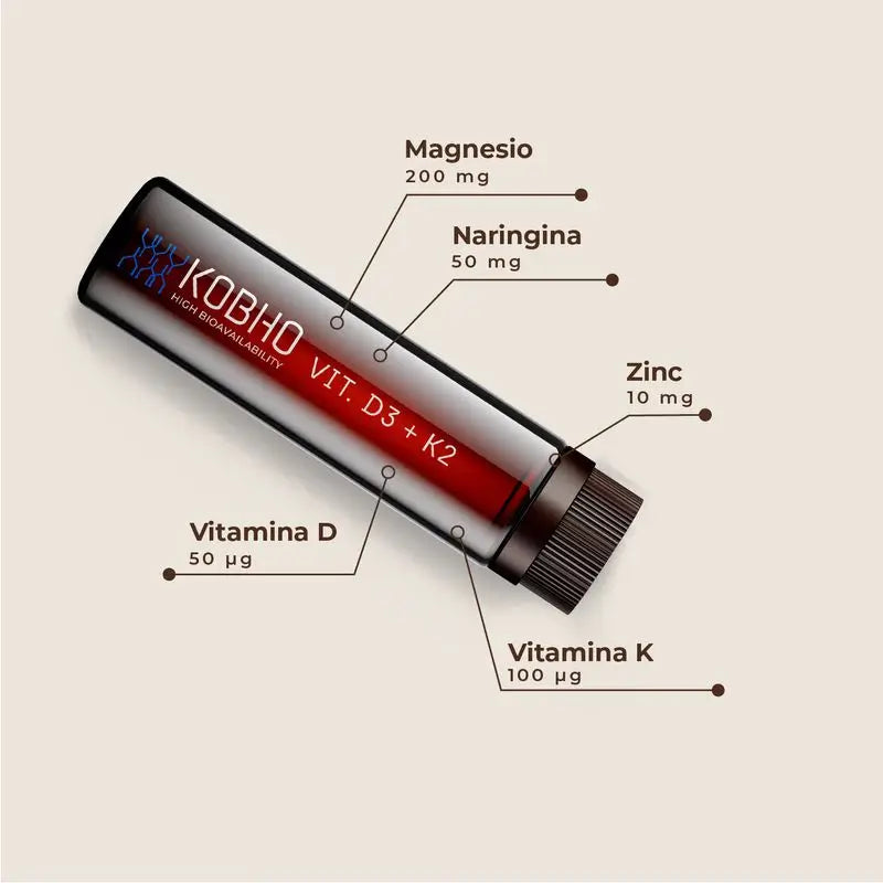 Kobho Labs Supplément de vitamine D3 + K2, 20 flacons