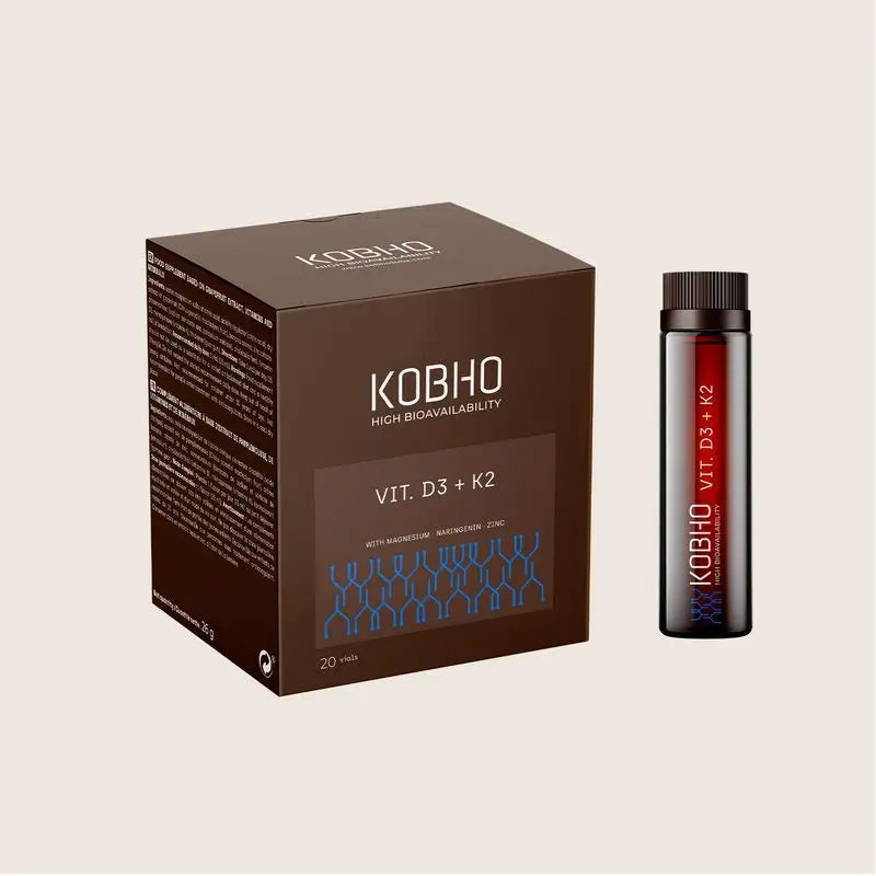 Kobho Labs Supplément de vitamine D3 + K2, 20 flacons
