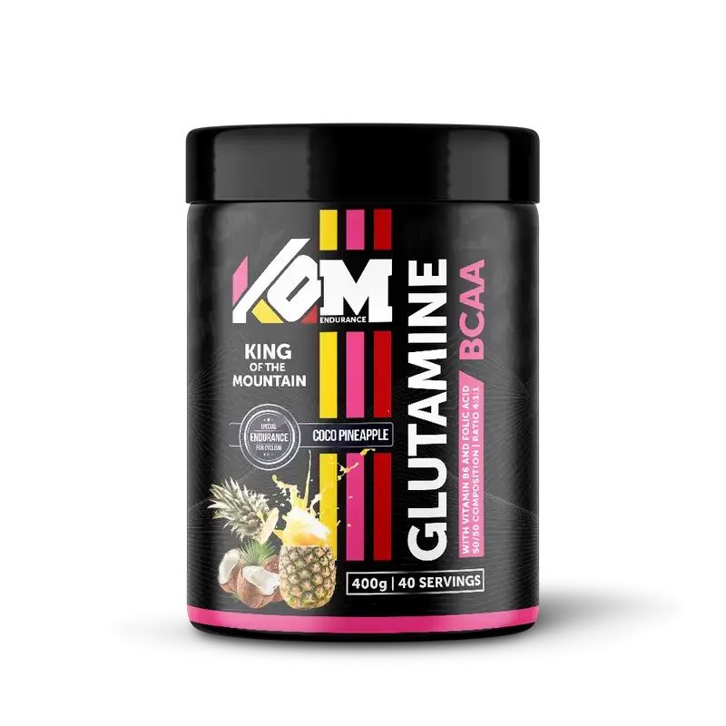 Kom Endurance Amino Acids Sports Nutrition, 400g pineapple-coconut flavour bcaa,s+glutamine tin