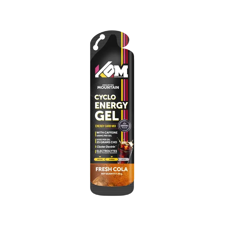 Kom Endurance Sports Nutrition Gels , boîte de 18 gels de 60g caféine+magnésium+potassium goût cola