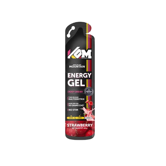 Kom Endurance Sports Nutrition Gels, boîte de 18 gels de 80g, goût fraise.