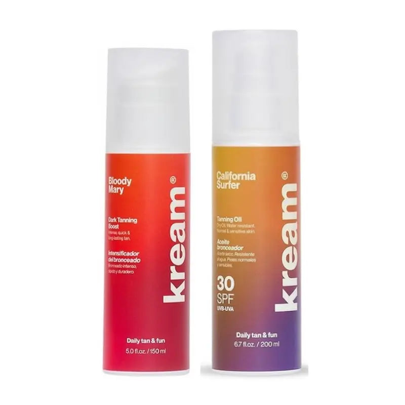 Kream Pack Tanning Activator Bloody Mary, 150 Ml + Kream Tanning Oil Spf30 California Surf, 200 Ml
