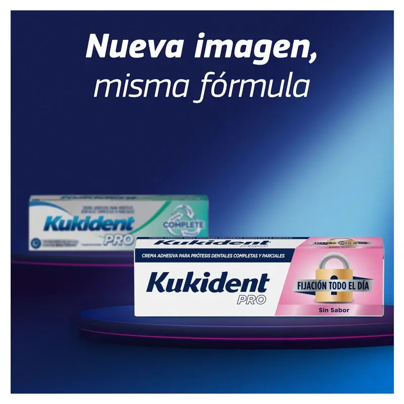 Kukident Duplo Pro Crème adhésive complète pour prothèses dentaires, neutre 2x70 gr