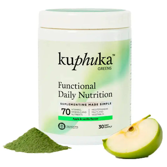 Kuphuka Greens Nutritional Supplement 100% Natural & Holistic Apple & Vanilla, 411 grams