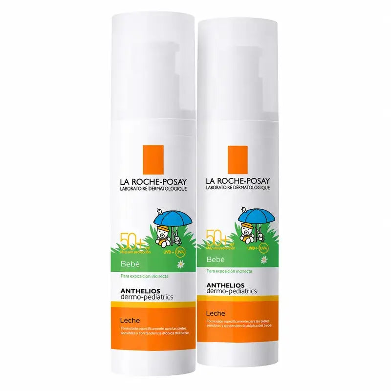 La Roche-Posay Anthelios Dermo-Pediatrics Baby Sun Milk SPF50+, paquet de 2 x 50 ml