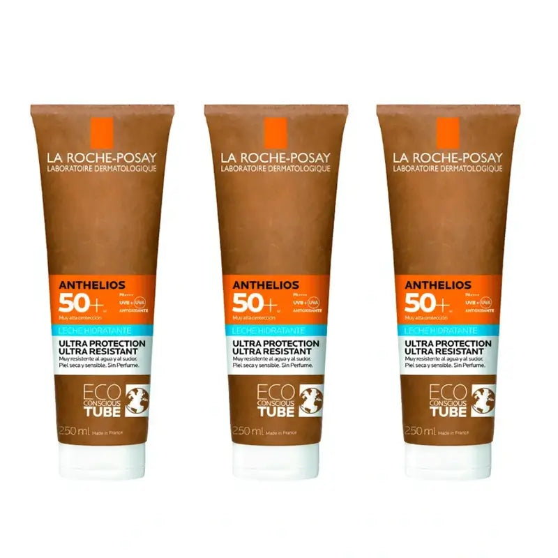 La Roche Posay Anthelios Eco-Sustainable Moisturising Milk Spf 50+, 3X250 Ml