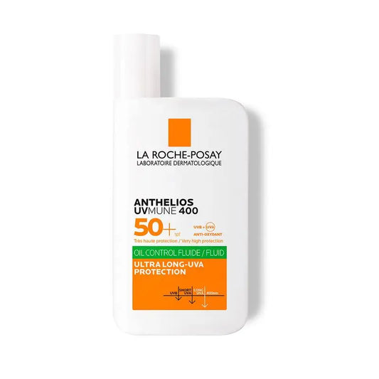La Roche-Posay Anthelios Uv-Mune 400 Oil Control Invisible Fluid Spf50+ Colour-Free, 50 ml