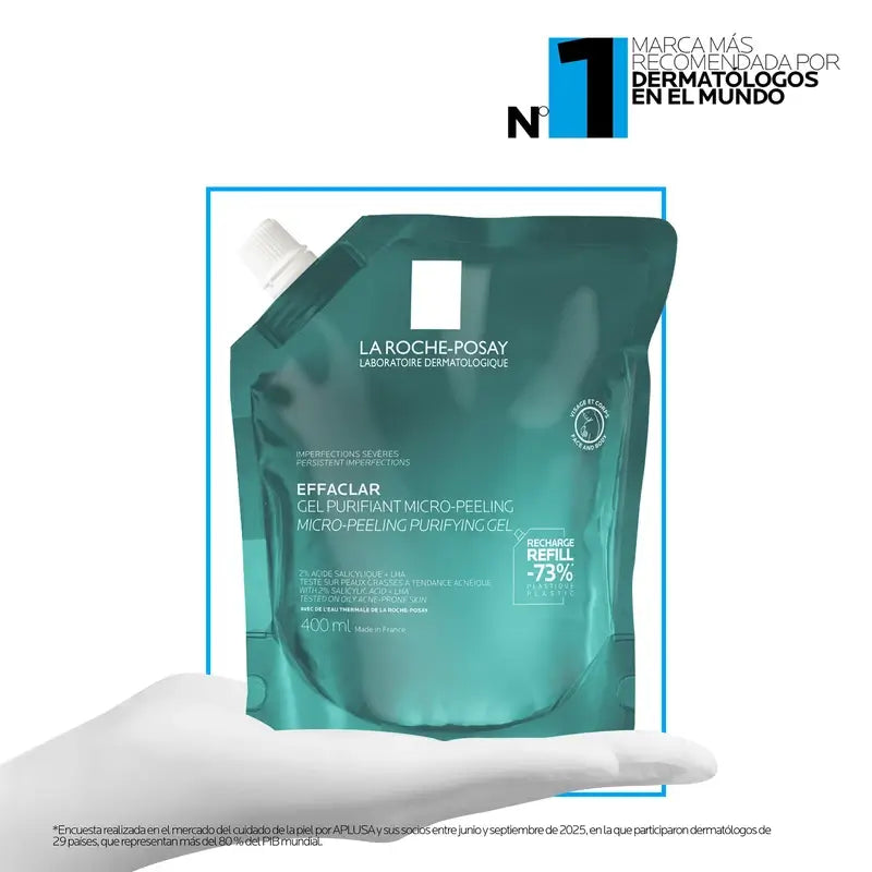La Roche-Posay Effaclar Gel micro-exfoliant, recharge écologique, 400 ml