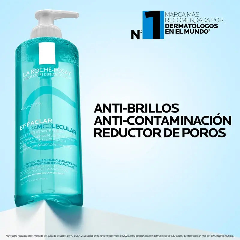 Gel nettoyant Effaclar Supramolecular de La Roche-Posay, 400 ml