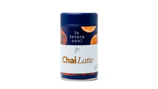 La Tetera Azul Chai Latte Powder, boisson ayurvédique traditionnelle, sans gluten, sans sucre, sans lactose pot de 80g.