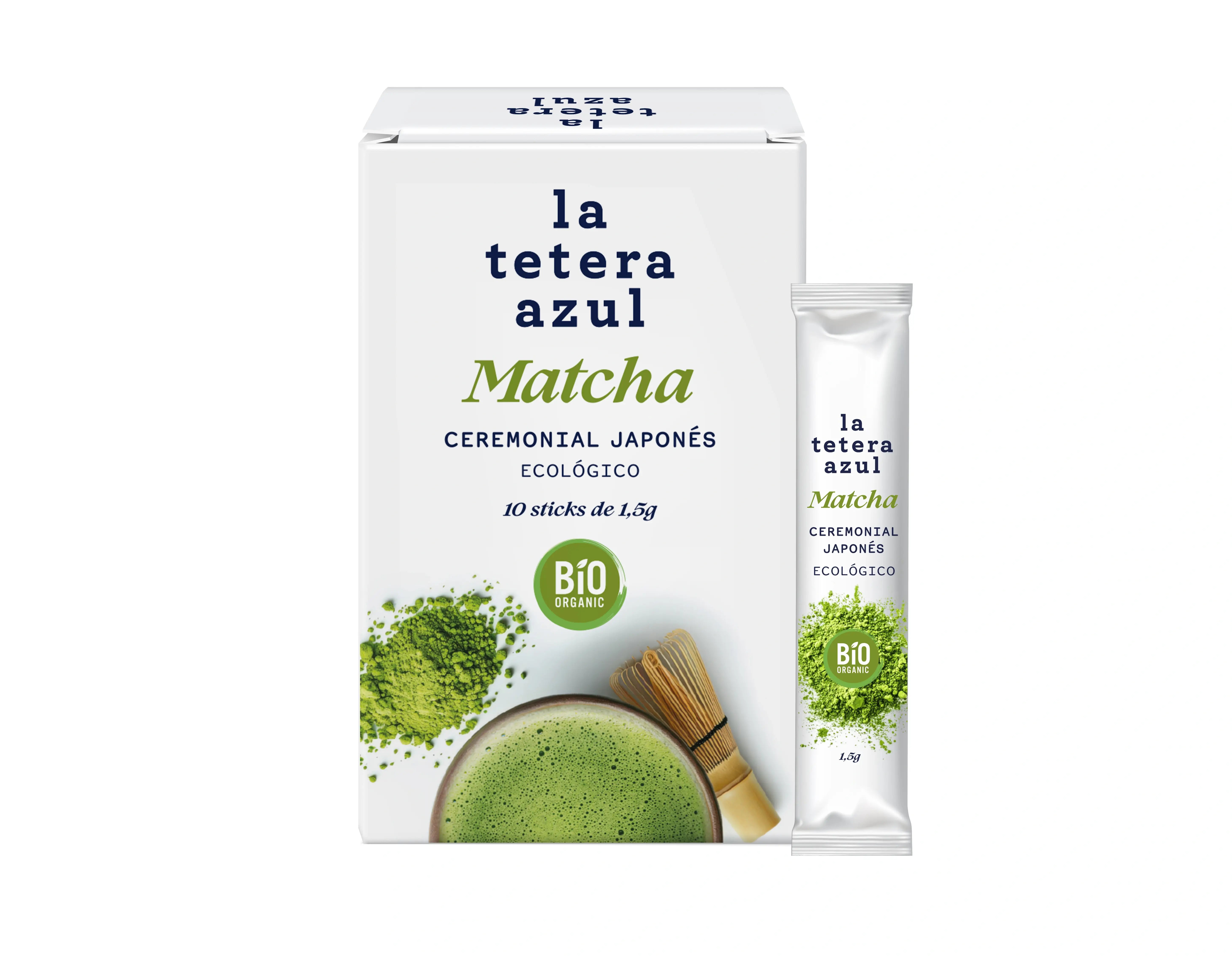 Ceremonial Premiun Japanese Matcha Blue Teapot Premiun 10 stick of 1,5g.