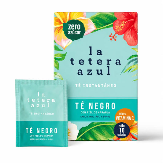 La Tetera Azul Cold Black Tea Mango Flavour. Poudre pour infusion à froid boîte de 10 sachets