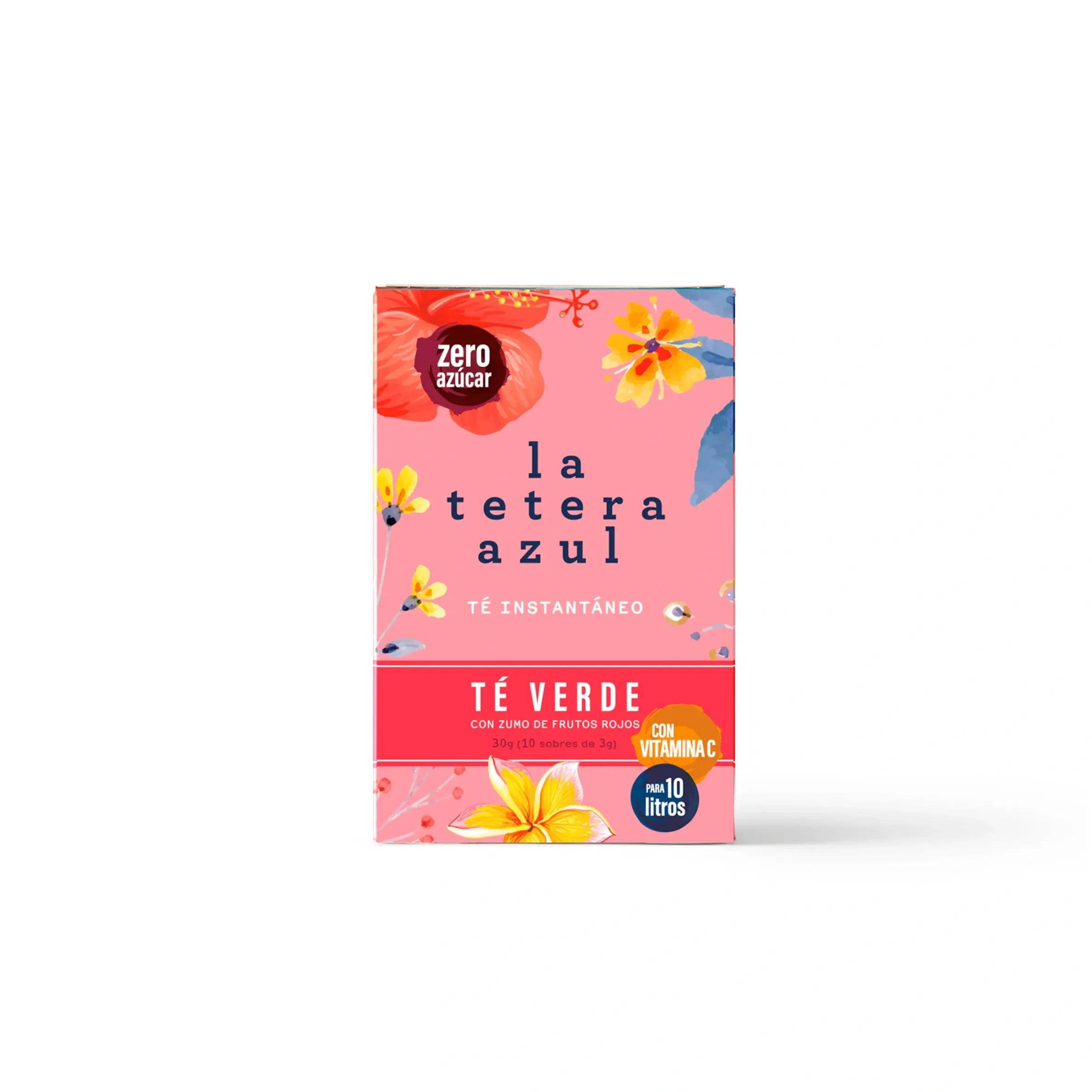 La Tetera Azul Cold Green Tea Red Fruit Flavour. Cold Infusion Powder box of 10 sachets