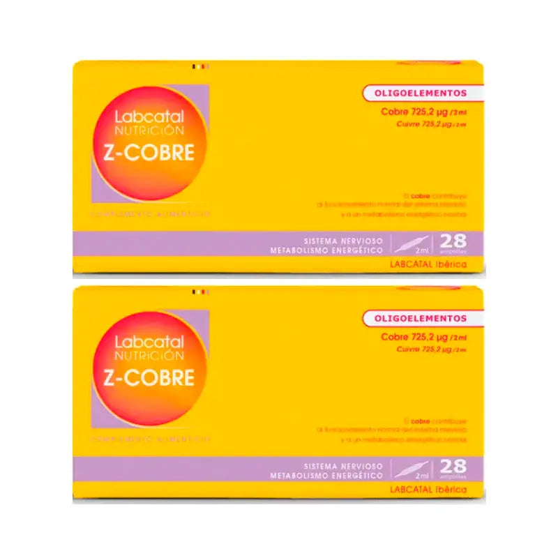 Labcatal Zinc-Cuivre, 2X28 Ampoules
