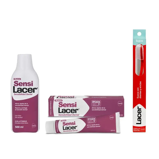 Lacer Sensilacer Sensitive Teeth Pack (bain de bouche + dentifrice + brosse à dents)