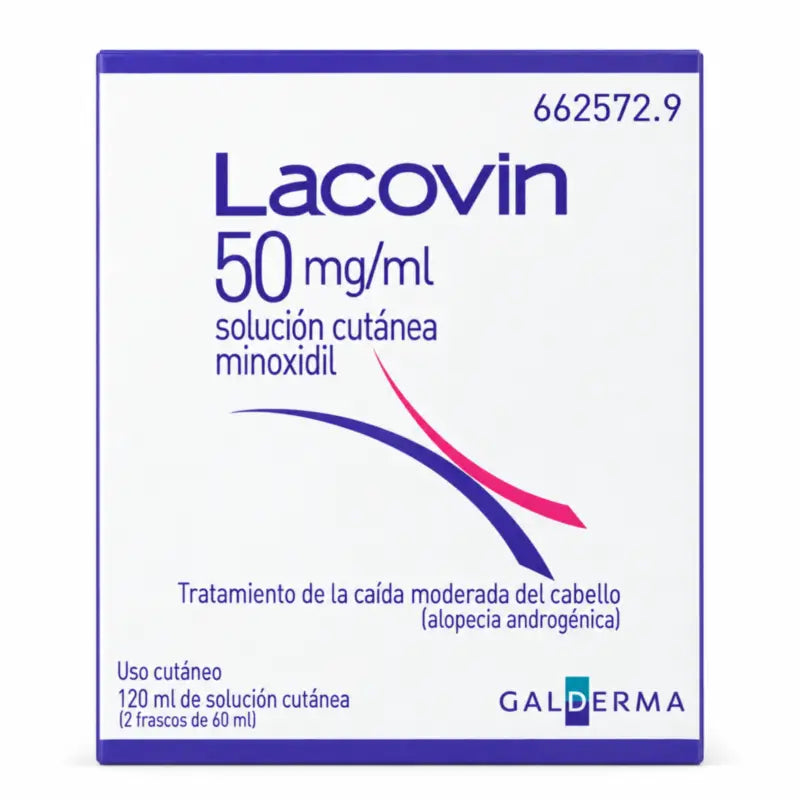 Lacovin 50 mg/ ml Minoxidil Cutaneous Solution 2 flacons x 60 ml