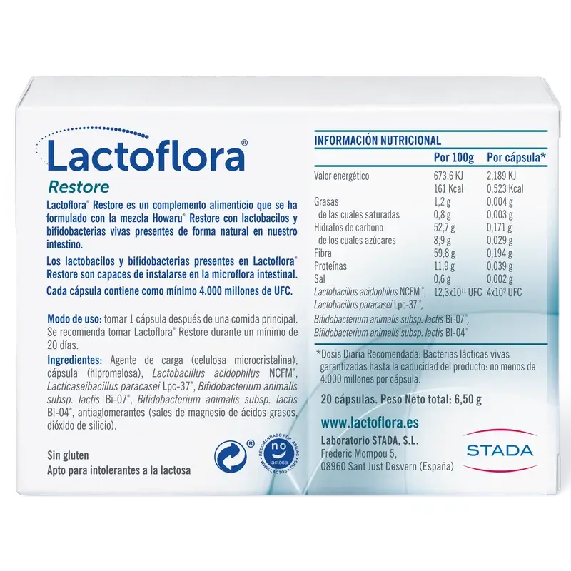 Lactoflora Restore Pack 3 x 20 gélules