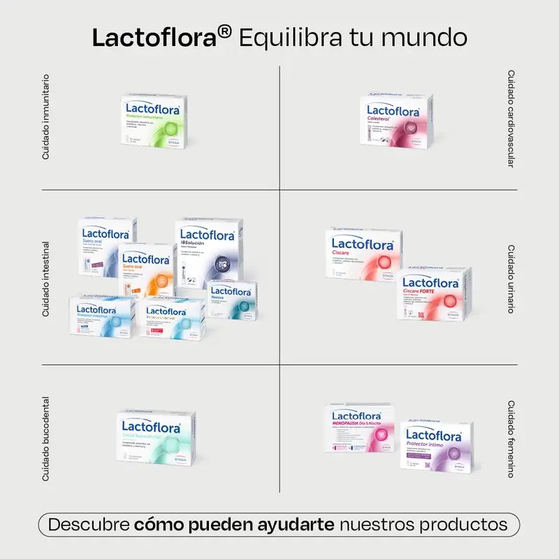 Lactoflora Sérum oral avec probiotiques, prébiotiques et sels minéraux Goût orange, 6 sachets