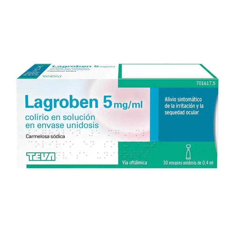 Lagroben 5 Mg/ ml Collyre 30 Unidose x 0,4 ml