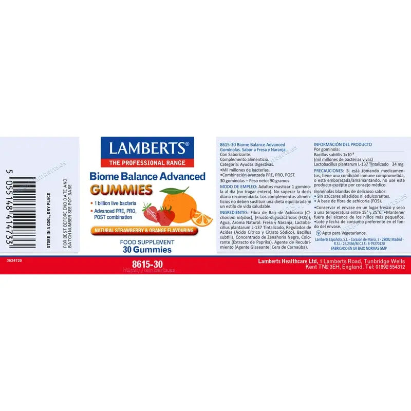 Lamberts Biome Balance Advance , 30 gummies